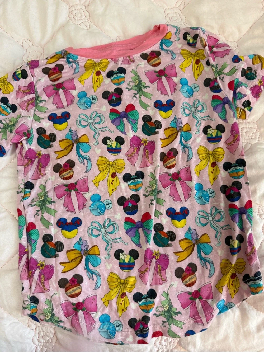 2T- Bundle Of Joy- Pink Bow & Mouse Head Character Tee